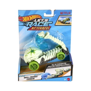 Masinuta Hot Wheels Lets Race Activate Skull Crusher, 1:32, verde, 21.5x16.5x7cm - Img 2