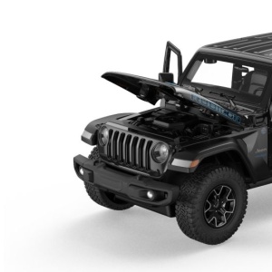 Masinuta metalica Jeep Wrangler Rubicon 4xe, negru, 1:24, 19x8.9x5.5cm - Img 5