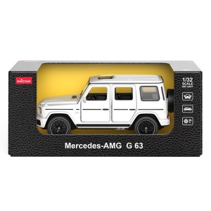 Mașinuță metalică Rastar Mercedes Benz AMG G63 alb, 1:32, 19x9.5x8.5cm