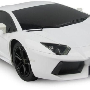 Masinuta Rastar RC - Lamborghini Aventador, alb, 1:24