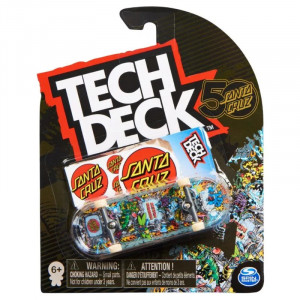 Mini placa skateboard Tech Deck, Santa Cruz, 10cm
