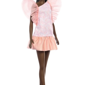 PAPUSA BARBIE FASHIONISTA AFRO-AMERICANA CU ROCHIE PEACH - Img 5