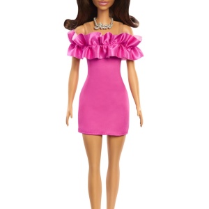 PAPUSA BARBIE FASHIONISTA SATENA CU ROCHIE ROZ - Img 2