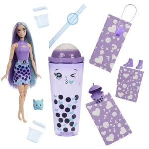 Papusa Barbie Pop Reveal Taro Milk, Bubble Tea - Img 2