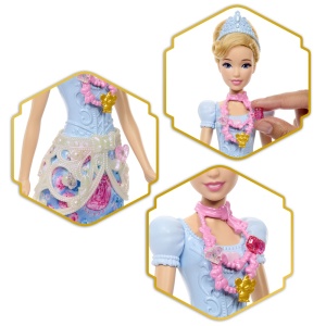 Papusa Cenusareasa, Disney Princess, set cu accesorii, multicolor, 32.5x18x7.5cm  - Img 3