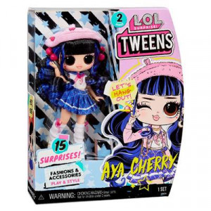 Papusa LOL Surprise Tweens Doll Aya Cherry, 15 surprize