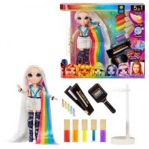 Papusa Rainbow High Amaya Raine cu accesorii pentru coafura - Img 2