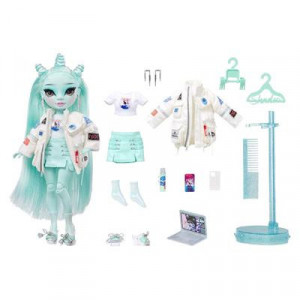 Papusa Rainbow High Shadow High Zooey Electra, cu haine si accesorii, 28 cm - Img 2