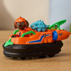 PATRULA CATELUSILOR FILMUL CU DINOZAURI SET DINO VEHICUL HOVERCRAFT CU FIGURINA ZUMA SI ACCESORII 15CM - Img 7