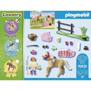 Playmobil Country - Pony Farm, Figurina colectie ponei de calarie german  - Img 3
