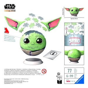 PUZZLE 3D GLOB STAR WARS THE MANDALORIAN GROGU CU URECHI - Img 6