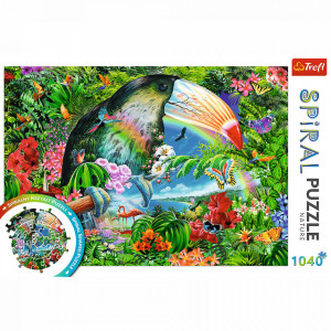 Puzzle Spiral Trefl 1040piese - Animale Tropicale - Img 3