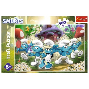 PUZZLE TREFL 100 STRUMFII FACETI CUNOSTINTA CU STRUMFII - Img 3