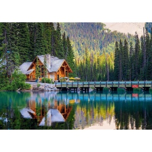 PUZZLE TREFL 1000 COLECTIA SUA LACUL EMERALD PARCUL NATIONAL YOHO POSTER INCLUS - Img 2