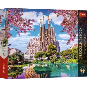 PUZZLE TREFL 1000 PREMIUM PLUS PHOTO ODYSSEY SAGRADA FAMILIA BARCELONA SPANIA - Img 2