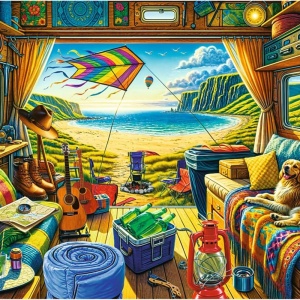 PUZZLE TREFL 1000 PREMIUM PLUS TEA TIME CALATORIE CU CARAVANA - Img 2