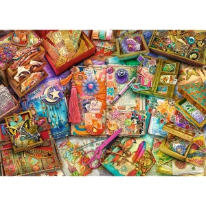PUZZLE TREFL 1000 PREMIUM PLUS TEA TIME UN BIROU PLIN DE INSPIRATIE - Img 2