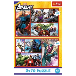 PUZZLE TREFL 2X70 MARVEL AVENGERS MISIUNEA SUPER EROILOR MARVEL AVENGERS - Img 4