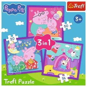 PUZZLE TREFL 3IN1 OBICEIURILE LUI PEPPA PIG - Img 5