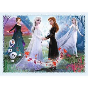 Puzzle Trefl 4in1– Frozen Magie in Padure,207piese - Img 5