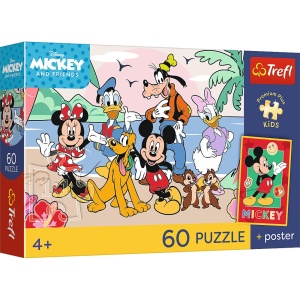 PUZZLE TREFL 60 PREMIUM PLUS KIDS MICKEY SI PRIETENII CU POSTER