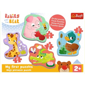 PUZZLE TREFL BABY CLASIC PUII DE ANIMALE 14 PIESE - Img 6