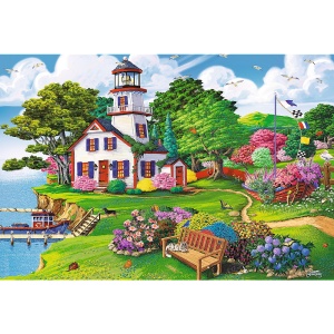 PUZZLE TREFL DIN LEMN 500+1 PIESE PORTUL IN TIMPUL VERII - Img 2