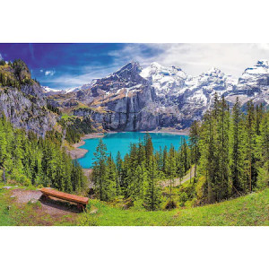 Puzzle Trefl - Lacul Oeschinen, 1500 piese - Img 2