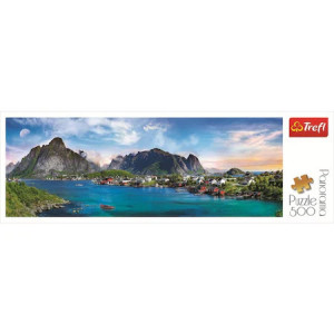 Puzzle Trefl, Panorama Arhipelagul norvegian Lofoten, 500 piese - Img 3