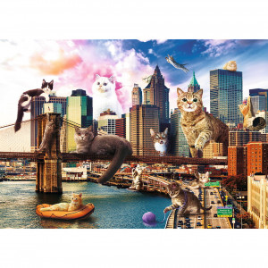 Puzzle Trefl, Pisicute la new York, 1000 piese - Img 2