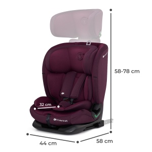 SCAUN AUTO I-SIZE, 76-150 CM, KINDERKRAFT ONETO 3, ISOFIX, CHERRY PEARL - Img 8