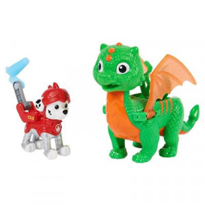 Set 2 Figurine Paw Patrol Rescue Knights - Marshall si Dragonul Jade - Img 2