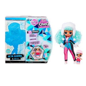 Set 2 papusi LOL Surprise! OMG Winter Chill Icy Gurl & Brrr B.B. Doll cu 25 de surprize - Img 5