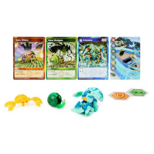Set 3 Figurine Bakugan Evolutions Platinum Powerup Colossus, Sludgem si Widow - Img 5
