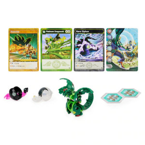 Set 3 Figurine Bakugan Evolutions Platinum Powerup Dragonoid, Scorcher si Siphon - Img 5