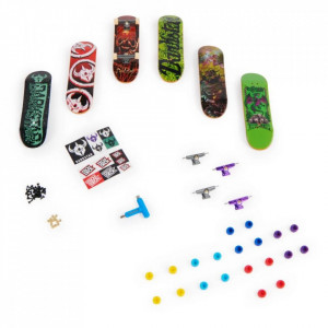 Set 6 mini placi skateboard, Tech Deck, Bonus Pack, Darkstar - Img 2
