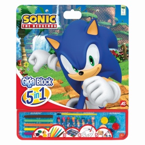 Set de desen GIGA BLOCK 5 IN 1 Sonic, multicolor, 35x42x1.3cm