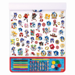 Set de desen GIGA BLOCK 5 IN 1 Sonic, multicolor, 35x42x1.3cm  - Img 2