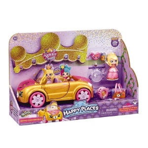 Set de joaca cu figurina Shopkins Royal Trends cu masina Cabrio, 9 piese