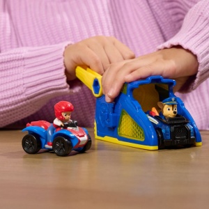 Set figurine Paw Patrol, Chase cu vehicul, albastru, 25.08x20.32x8.26cm - Img 6