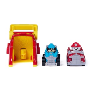 Set figurine Paw Patrol Marshall cu vehicul lansator, rosu, 25.08x20.32x8.26cm - Img 5