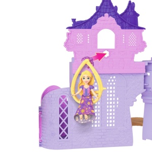Set papuși Disney Princess Castelul lui Rapunzel cu accesorii, multicolor, 32.5x22x8.5cm - Img 9