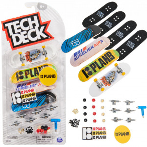 TECH DECK PACHET 4 PIESE FINGERBOARD I: PLANB 9.6CM - Img 3