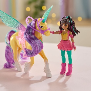 UNICORN ACADEMY SET MAGIA ARIPILOR CU PAPUSA AVA SI UNICORNUL LEAF CU ACCESORII