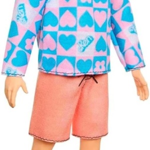 BARBIE PAPUSA BAIAT FASHIONISTAS CU BLUZA CU INIMIOARE - Img 2