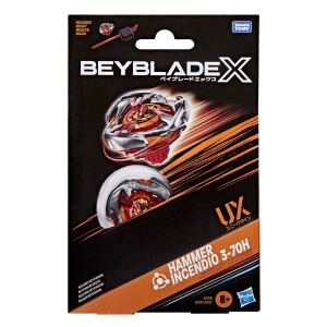 BEYBLADE X LET IT RIP SET LANSATOR SI ROATA HAMMER INCENDIO 3-70H