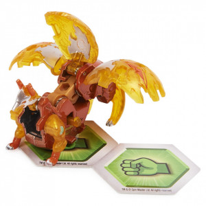 Figurina Metalica Bakugan Evolutions, Blitz Fox Portocaliu - Img 4