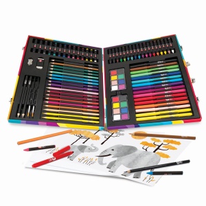 HAPPI HOBBI ART CASE SET DE DESEN DELUXE CU 100 DE ACCESORII CURCUBEU - Img 3