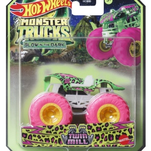 HOT WHEELS MONSTER TRUCK GLOW IN THE DARK MASINUTA TWIN MILL SCARA 1:64
