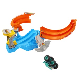 HOT WHEELS MONSTER TRUCKS PISTA SPIRALA IZBIREA RECHINULUI CU 1 MASINUTA MEGA WREX INCLUSA - Img 8